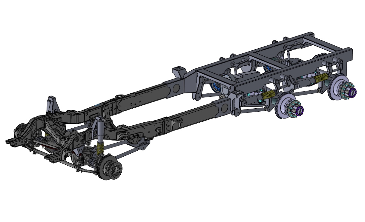 F450 6x6 custom chassis CAD model