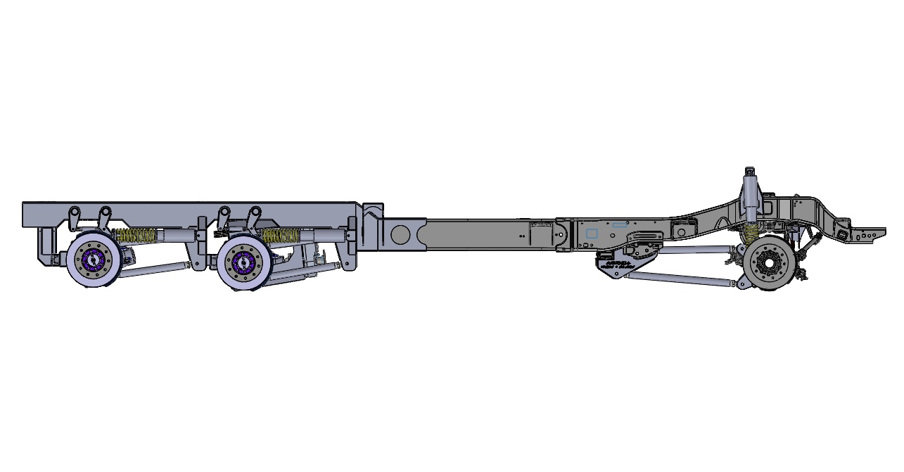 Side view CAD render of full F450 chassis